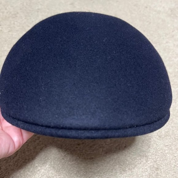 VTG Kangol Carimac Black Wool Newsboy Hat Cap Made in England Lg - Picture 8 of 12